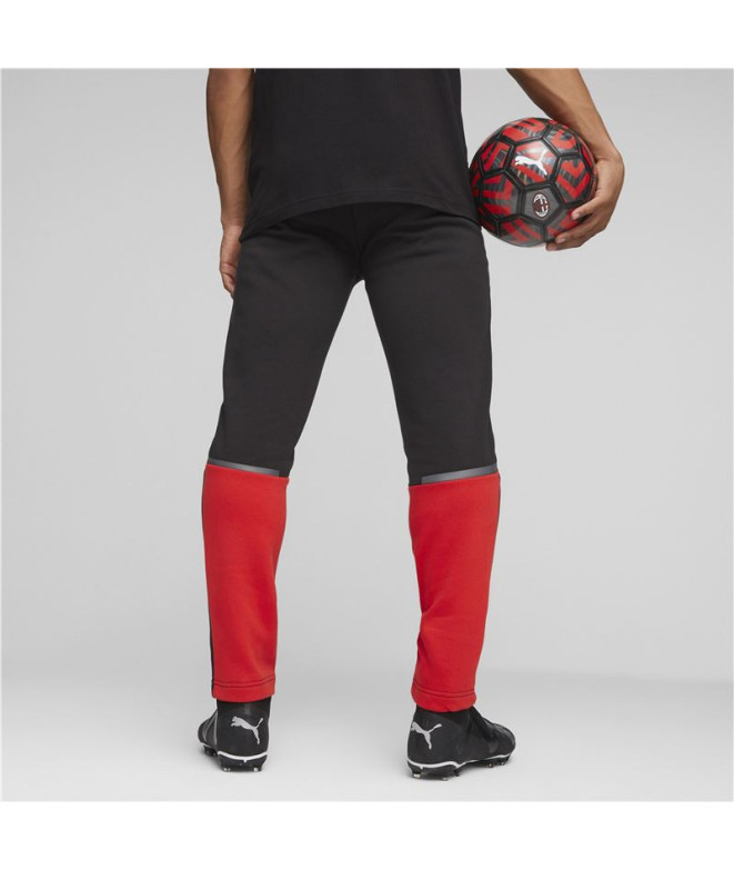 Calça por Futebol Puma Ac Milan Homem Preto