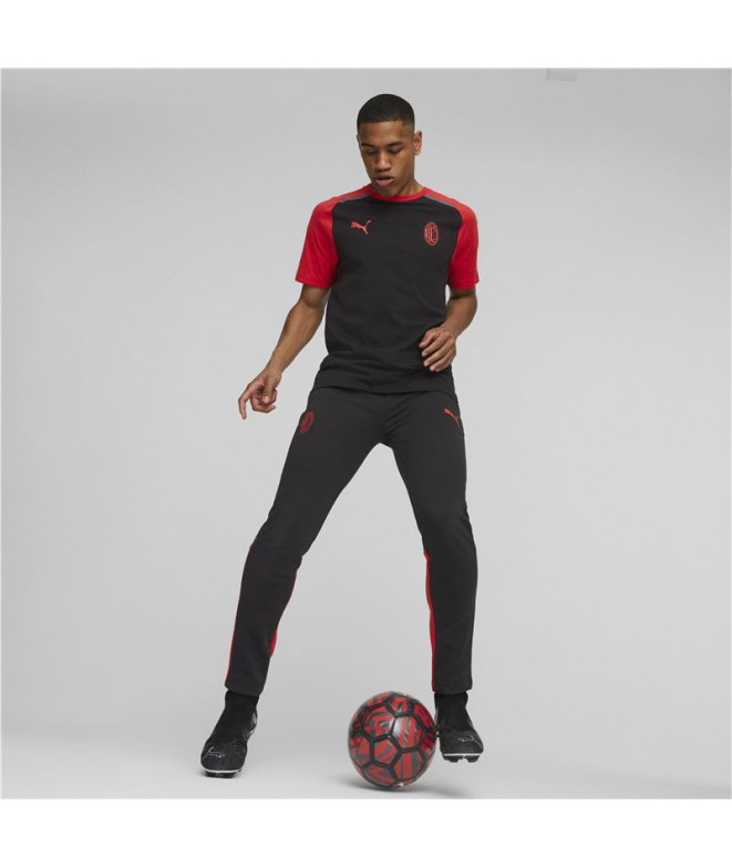 Calça por Futebol Puma Ac Milan Homem Preto