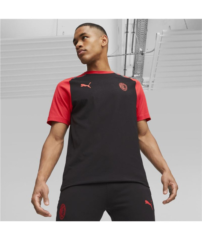 Camiseta de Fútbol Puma Ac Milan Hombre Negro Rojo