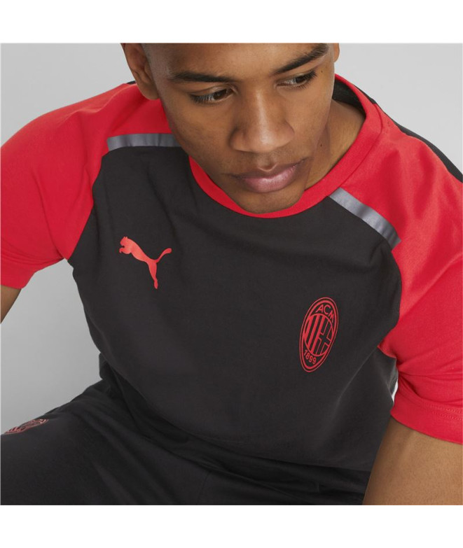 Camiseta de Fútbol Puma Ac Milan Hombre Negro Rojo