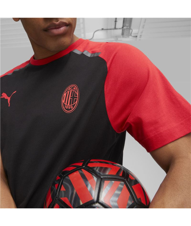 Camiseta de Fútbol Puma Ac Milan Hombre Negro Rojo
