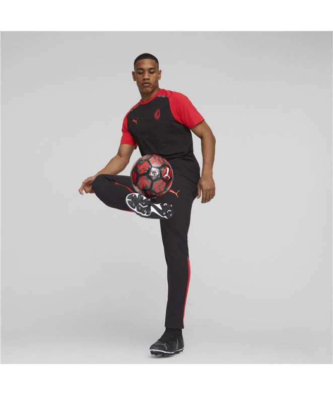 Camiseta de Fútbol Puma Ac Milan Hombre Negro Rojo