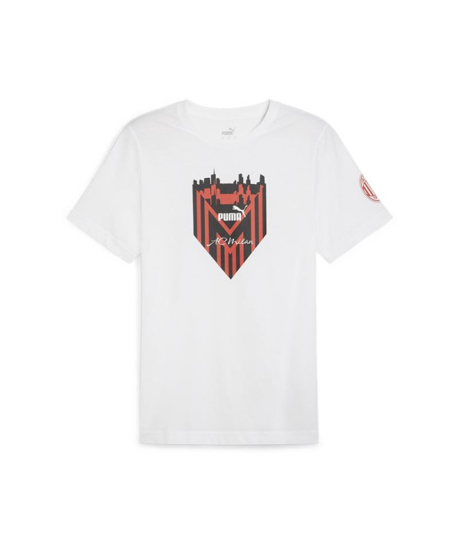 Camiseta de Fútbol Puma AC Milan Ftblicons Hombre Blanco