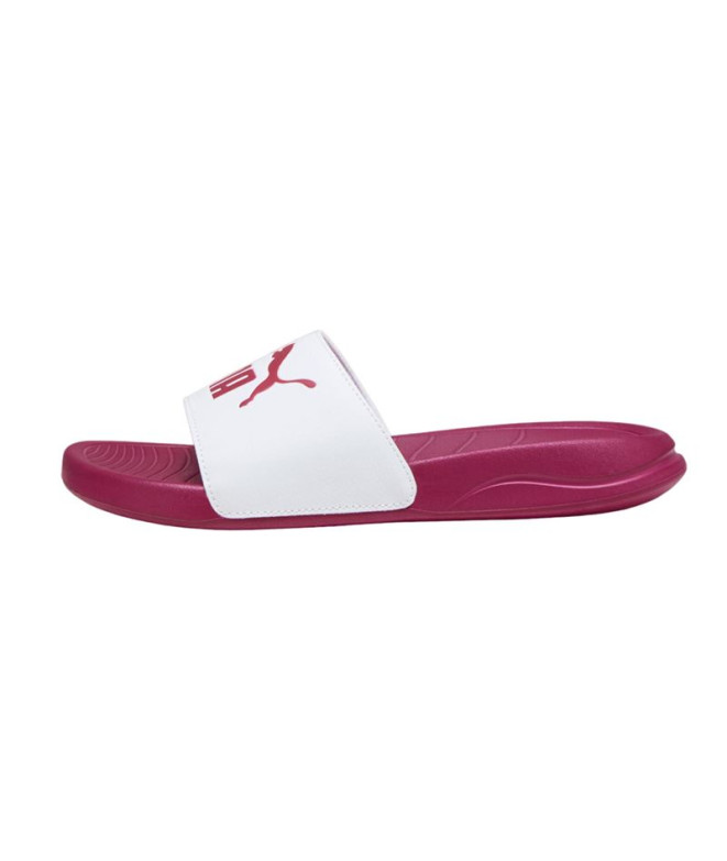 Chinelos Puma Popcat 20 Branco/Rosa