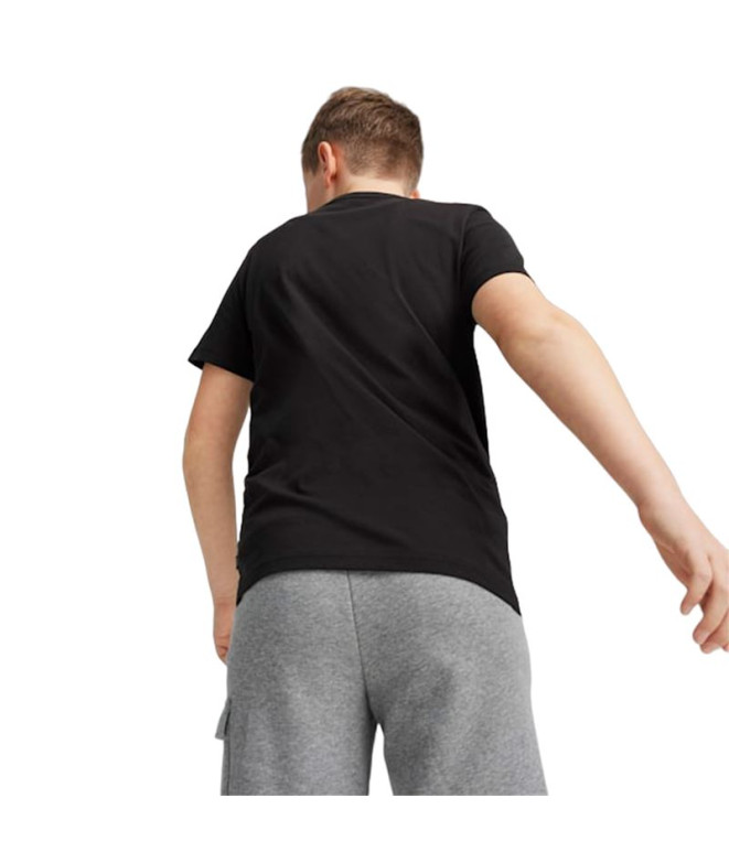 Camiseta Puma Essentials+ 2 Colour Infantil Negro