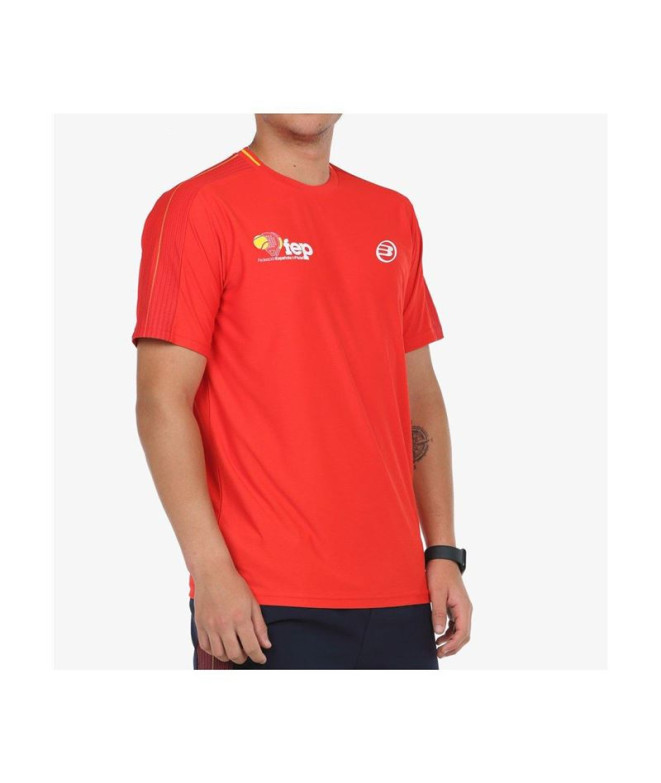 Camiseta Bullpadel Exudo Hombre Rojo
