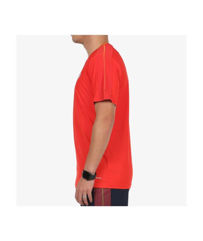 Camiseta Bullpadel Exudo Hombre Rojo