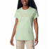 Camiseta de Montanha Columbia Trek™ Graphic Mulher Verde