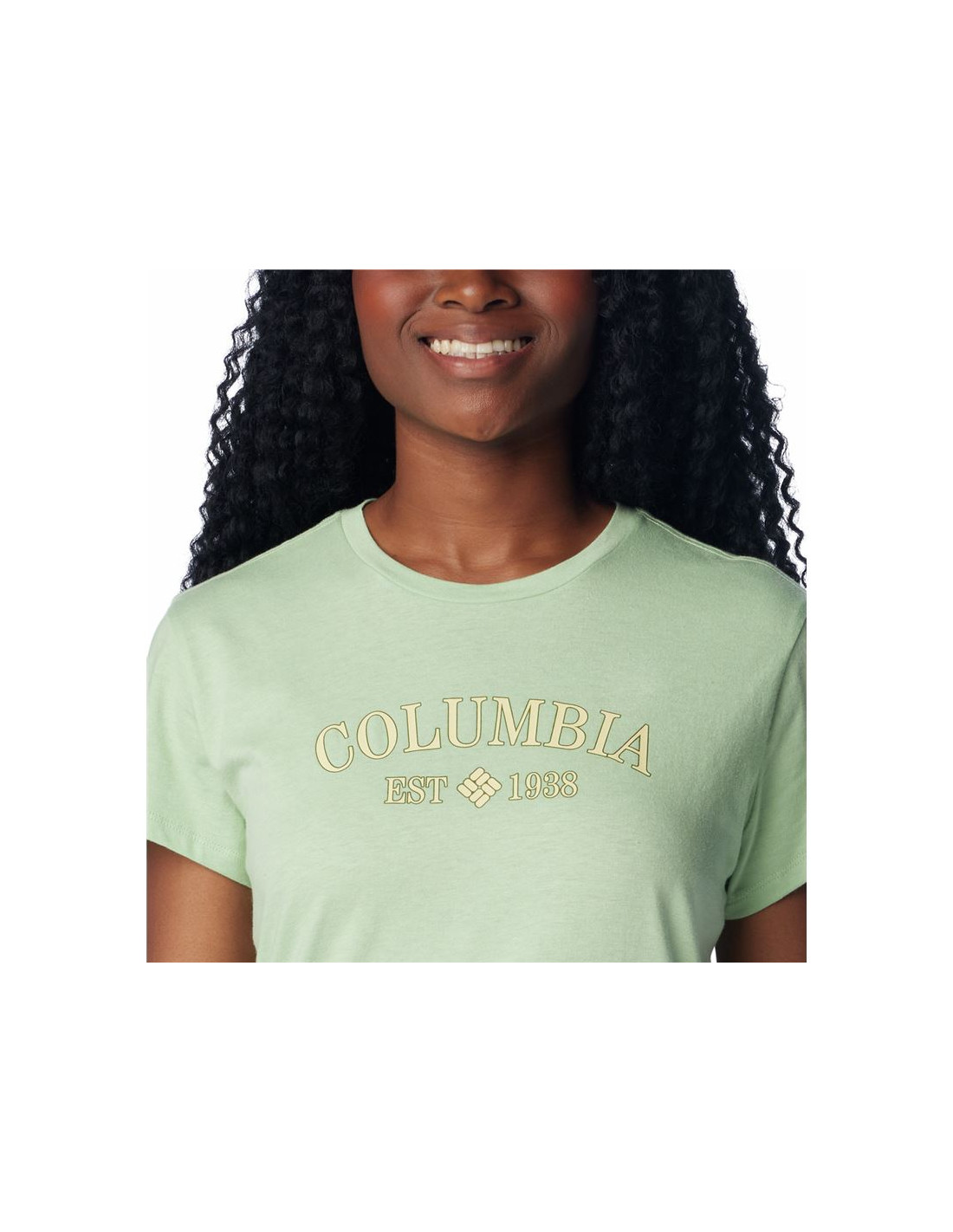 Camiseta de montaña y trekking manga corta Mujer Columbia Nocturna