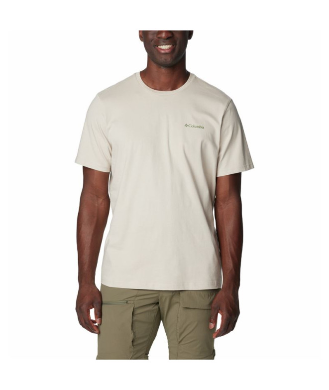 Camiseta de Montanha Columbia Explorers Canyon™ Back Homem Bege