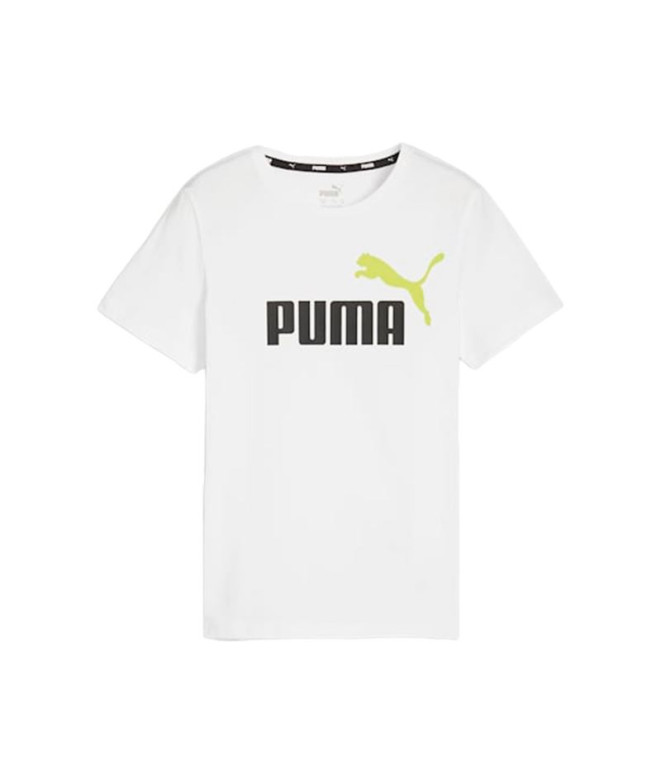 Camiseta Puma Essentials+ 2 Colour Infantil Blanco