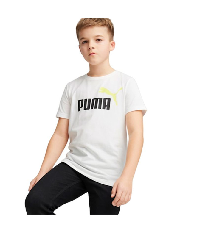 T-shirt Puma Essentials+ 2 Couleurs Enfant Blanc