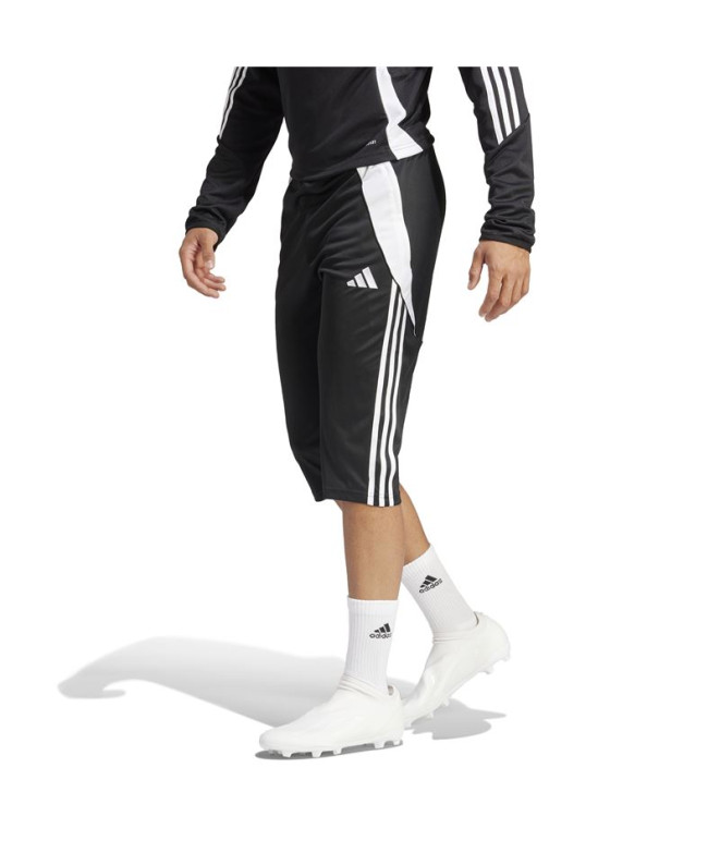 Calça de Futebol adidas Tiro24 3/4 Homem Preto