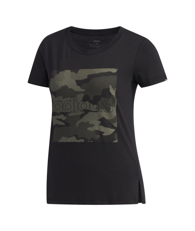T-shirt adidas Boîte Como Graphic Femme Noir