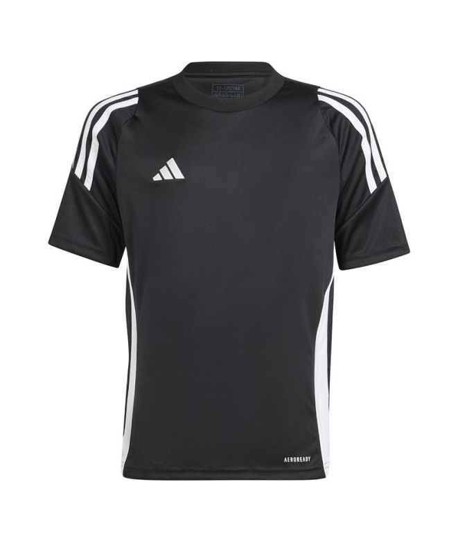 Camiseta de Futebol adidas Tiro24 Infantil Preto