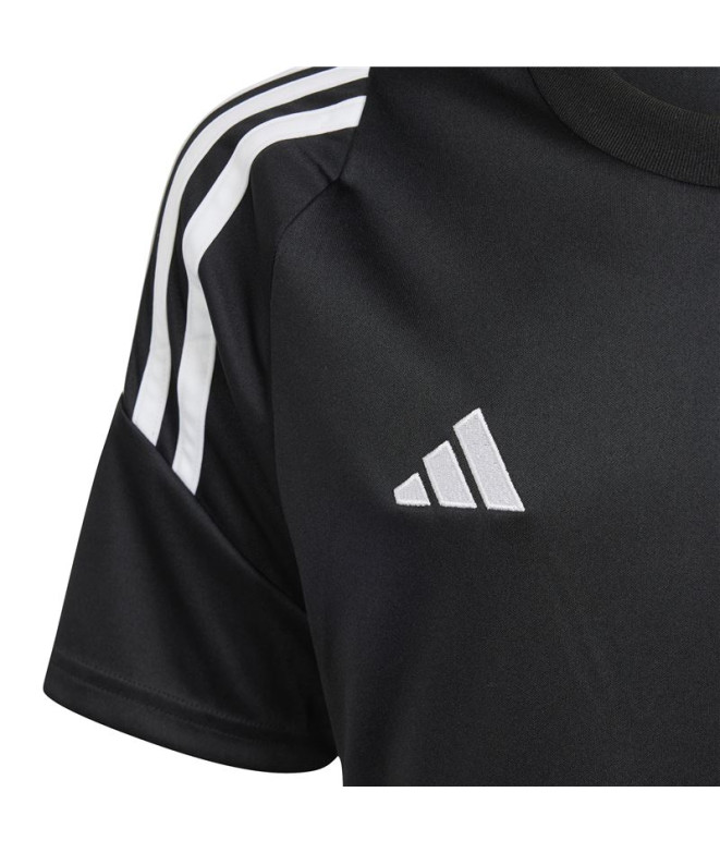 Camiseta de Futebol adidas Tiro24 Infantil Preto