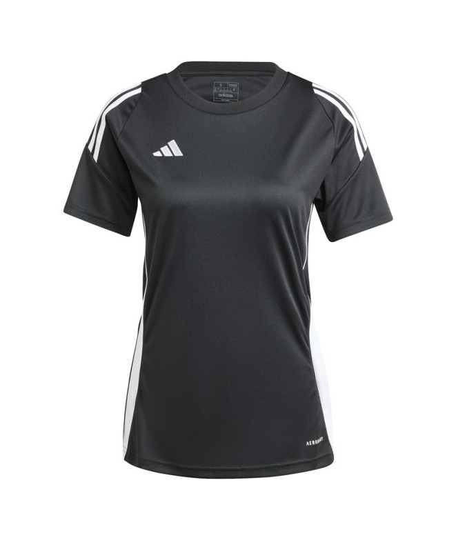 Camiseta de Futebol adidas Tiro24 Mulher Preto