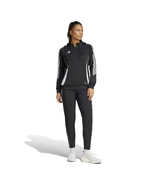 Moletom de Futebol adidas Tiro24 Mulher Preto
