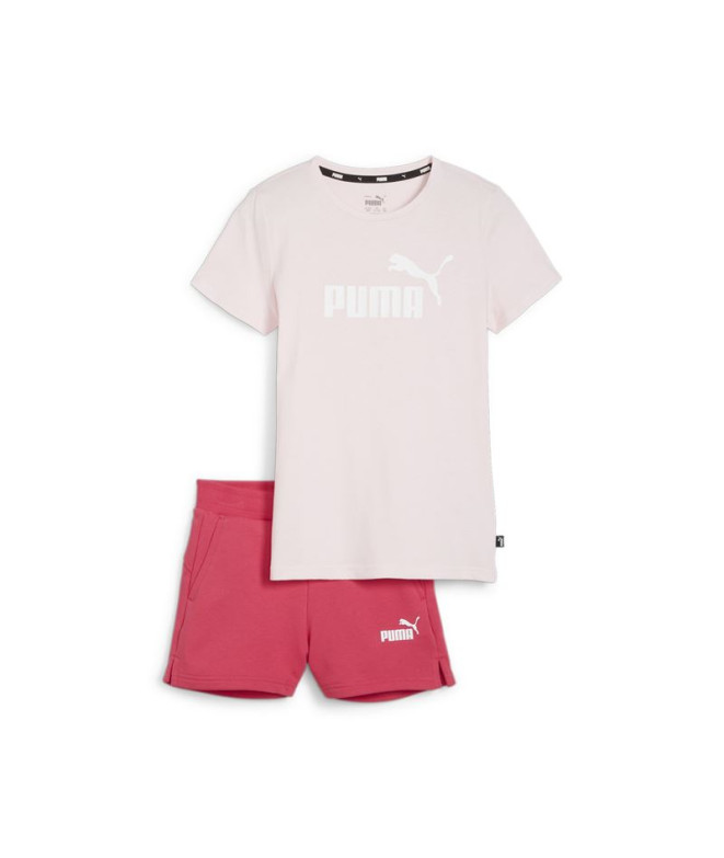 Fato de treino Infantil Logótipo Puma cor-de-rosa