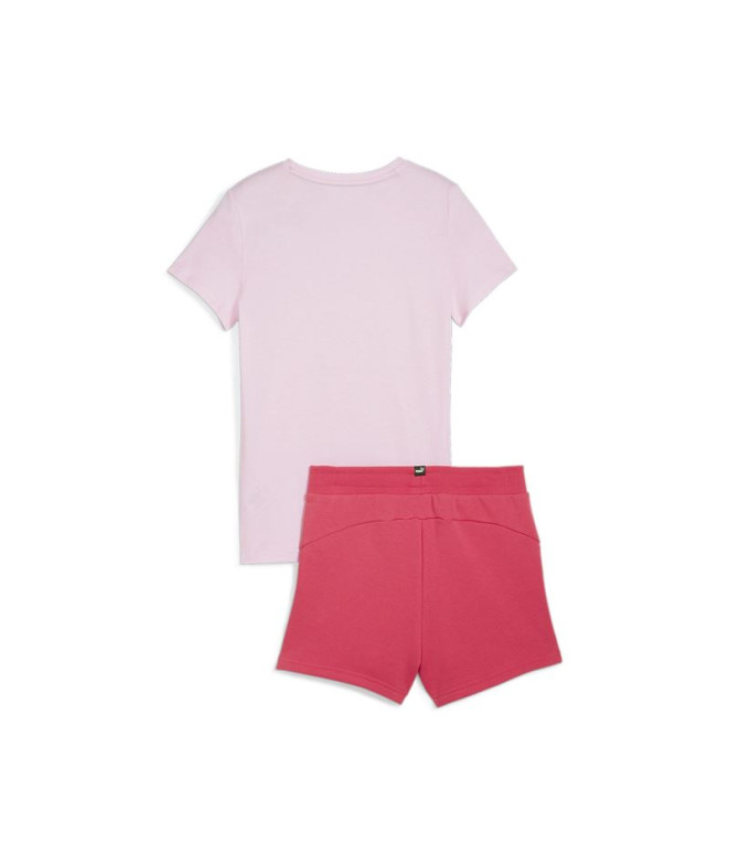 Survêtement Puma Logo Enfant Rose