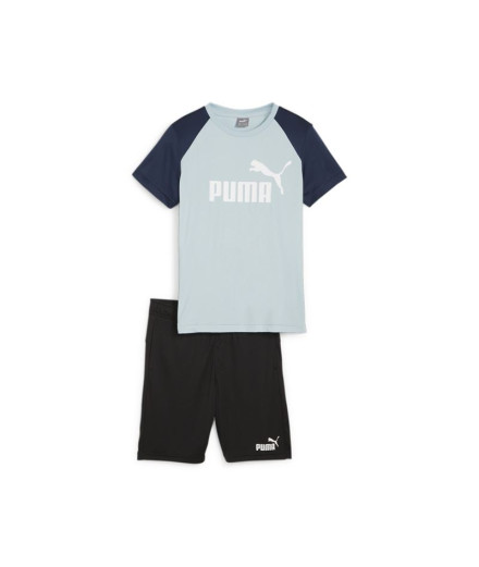 Conjunto Infantil Puma Short Poliéster Azul