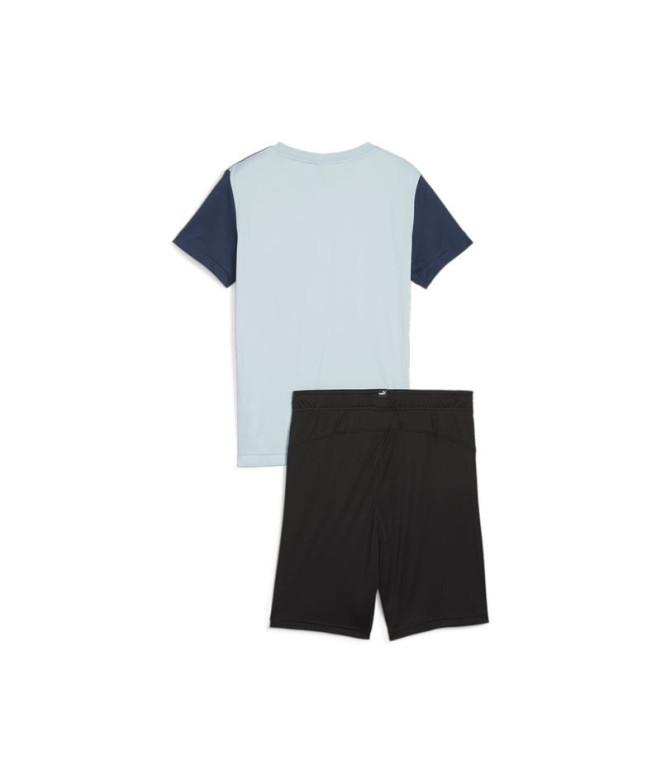 Conjunto Puma Short Polyester Infantil Azul