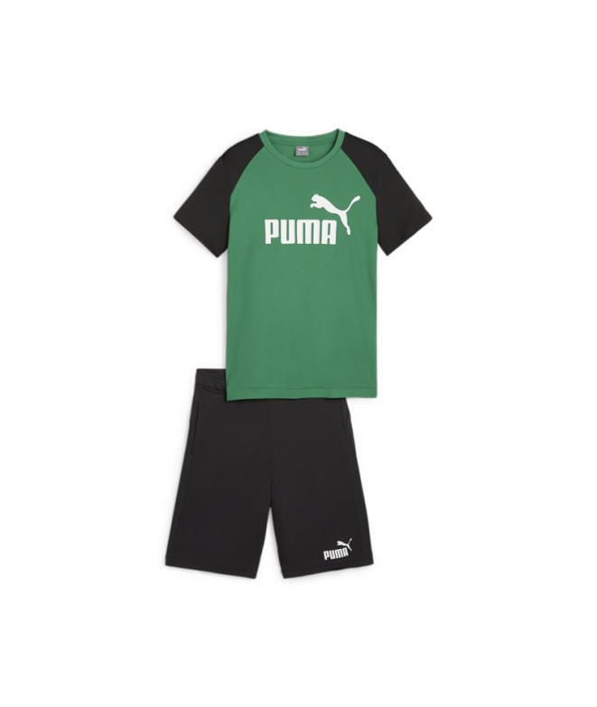 Conjunto Puma Short Polyester Infantil Verde