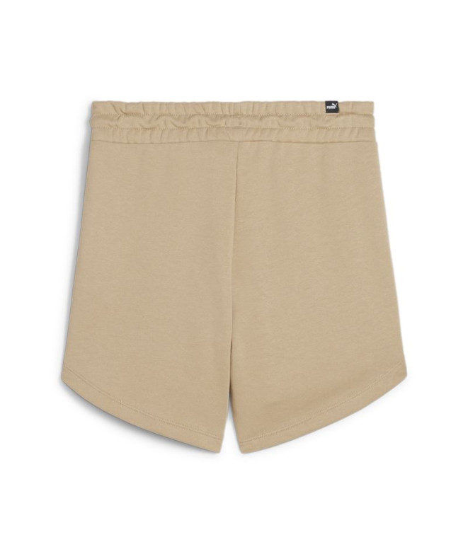 Pantalón Puma Essentials 5" High Waist Mujer Beige
