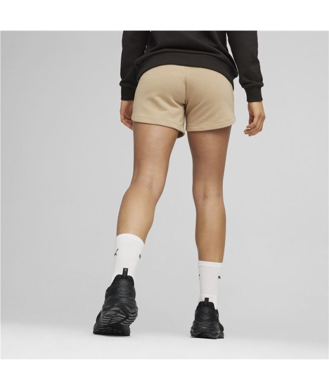 Pantalón Puma Essentials 5" High Waist Mujer Beige