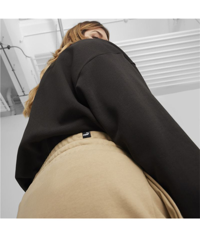 Pantalón Puma Essentials 5" High Waist Mujer Beige