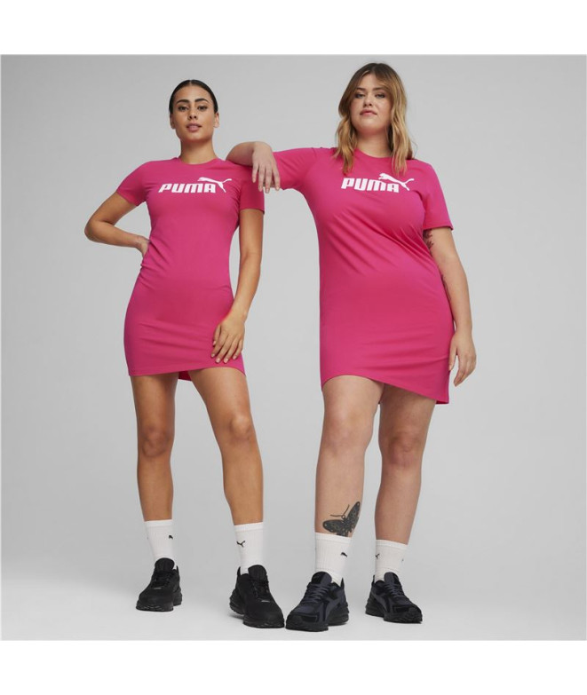 Vestido Puma ESS lim Dress Garnet ose Mujer