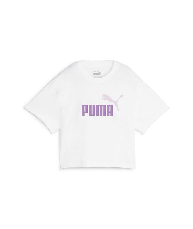 Camiseta Infantil Puma Girls Cropped Branco