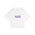Camiseta Puma Girls Cropped Infantil Blanco