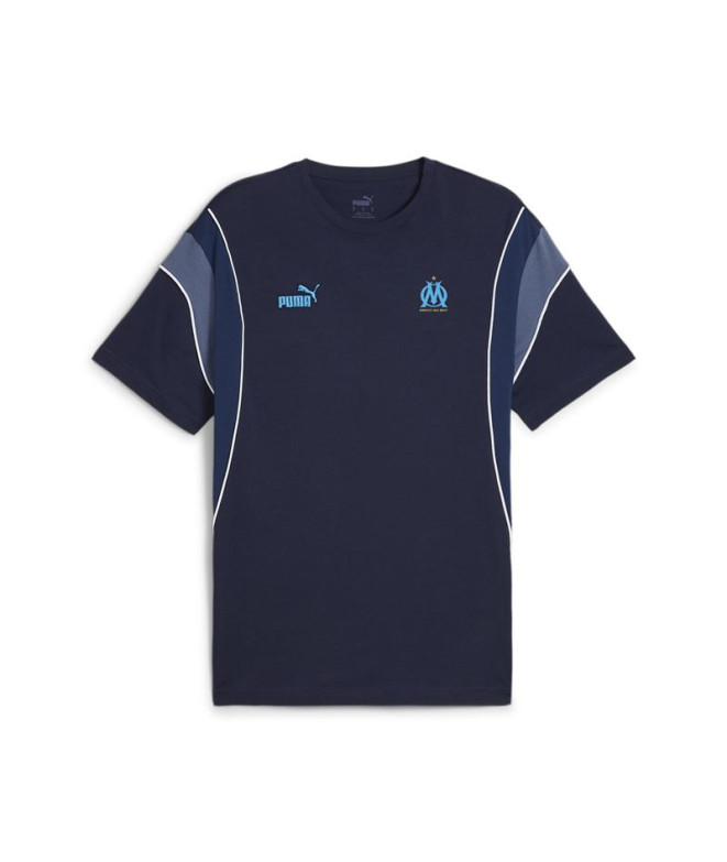 T-shirt Football by Puma Olympique Marseille Bleu marine Homme