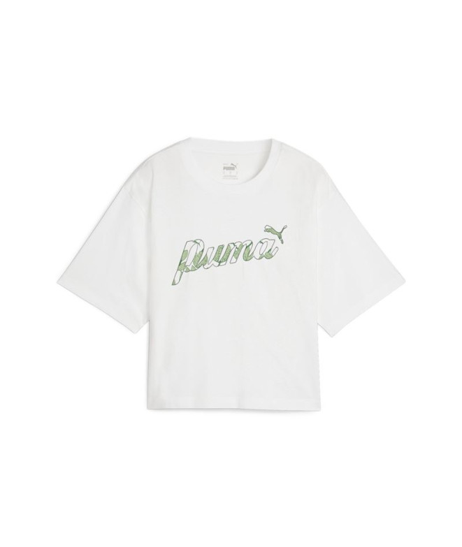 Camiseta Puma Essentials+ Blossom Branco Mulher