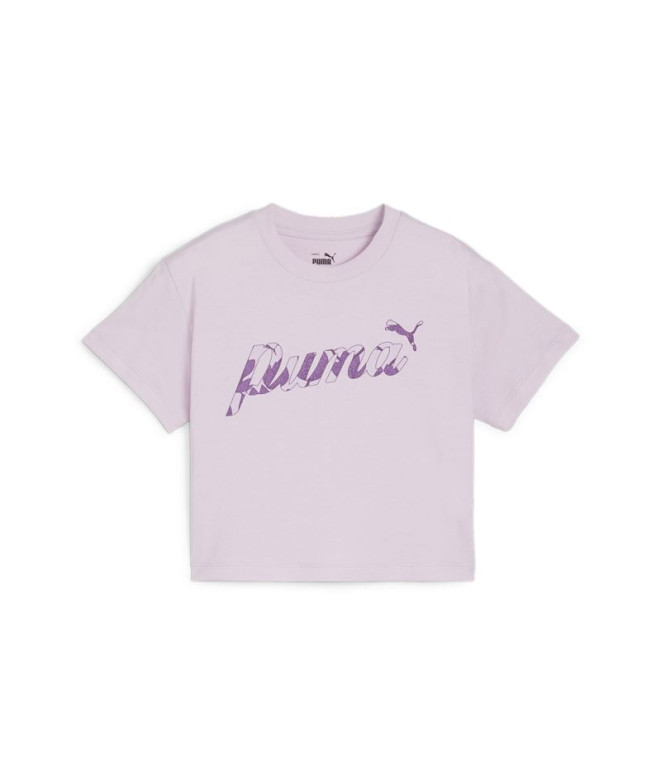 Camiseta Puma Essentials+ Blossom Morado Infantil