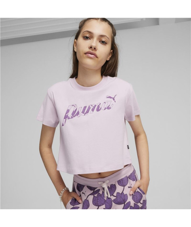 Camiseta Puma Essentials+ Blossom Morado Infantil