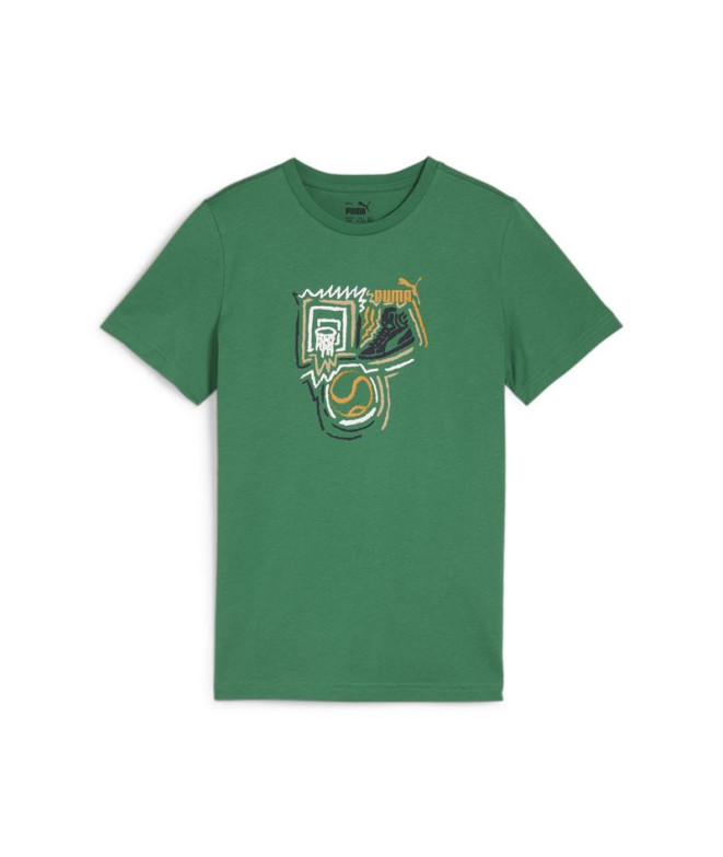Camiseta Puma Graphics Year Verde Infantil