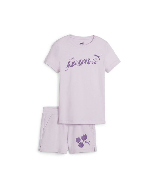 Conjunto Puma Blosssom Purple Infantil