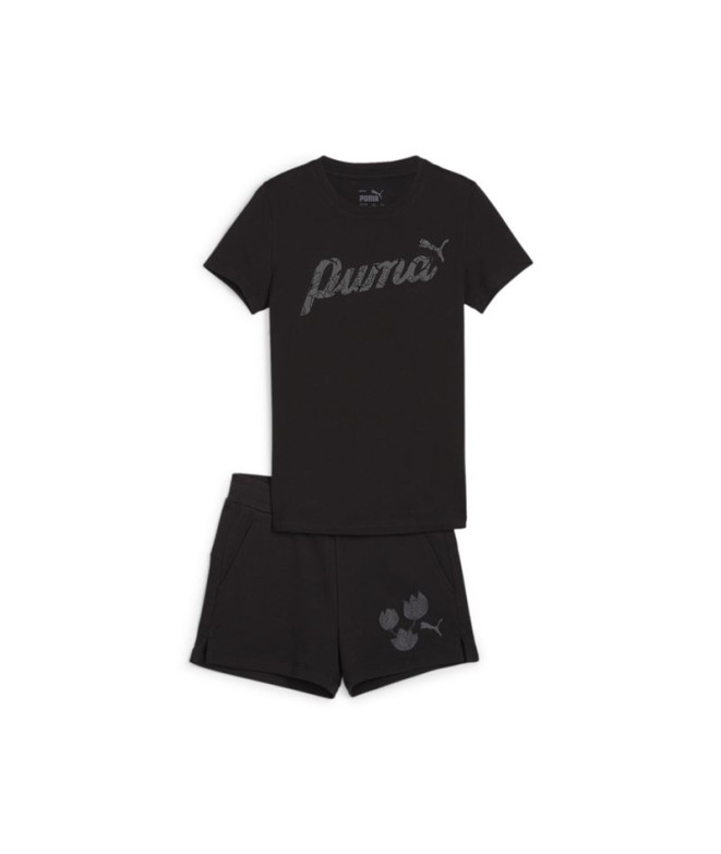 Ensemble Puma Blosssom Noir Enfant