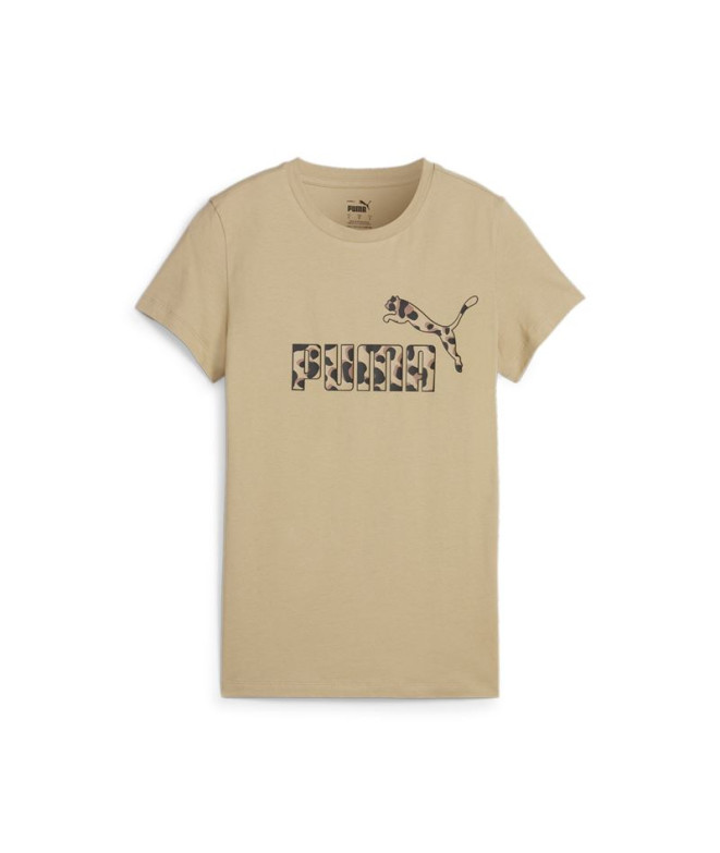 Camiseta Puma ESS+ ANIMAL Graphic Beige Mulher