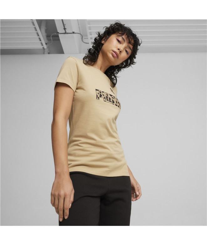 T-shirt Puma ESS+ ANIMAL Graphic Beige Femme