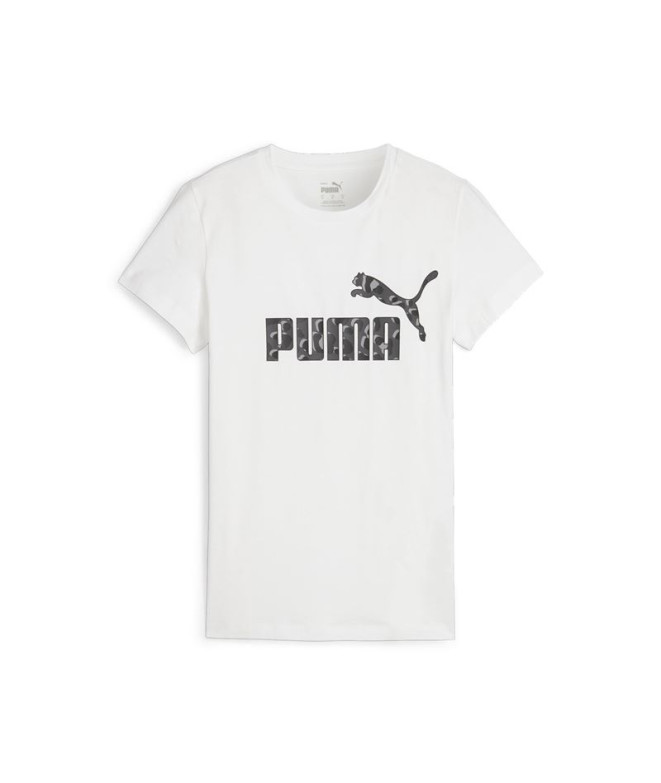 Camiseta Puma ESS+ ANIMAL Graphic Branco Mulher