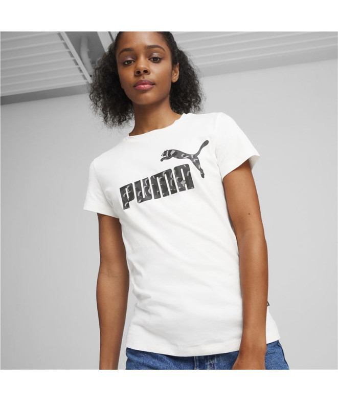 Camiseta Puma ESS+ ANIMAL Graphic Branco Mulher