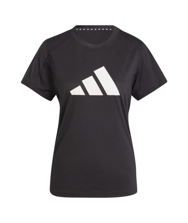 Camiseta de Fitness adidas Essentials Tr-Es Logo Mulher Preto