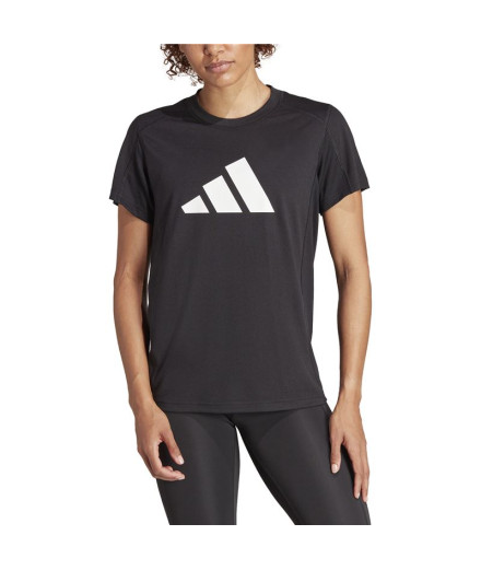 T-shirt de Fitness adidas Essentials Tr-Es Logo Femme Noir 2