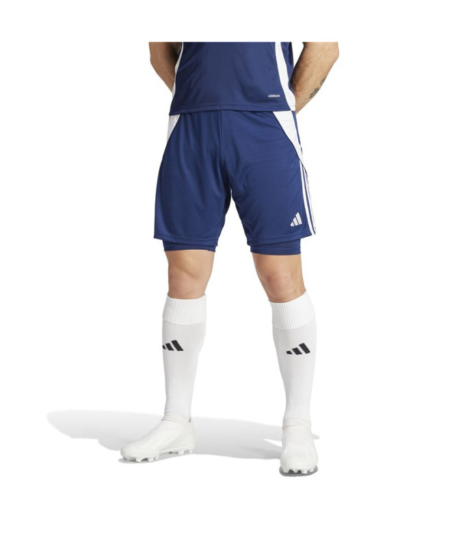 Calça de Futebol adidas Tiro24 Homem Azul