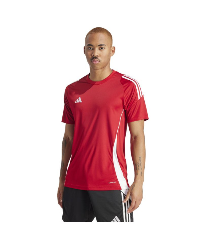 Camiseta de Futebol adidas Tiro24 Homem Vermelho
