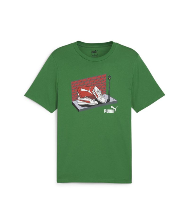 Camiseta Caixa de ténis Puma Graphics Verde Homem