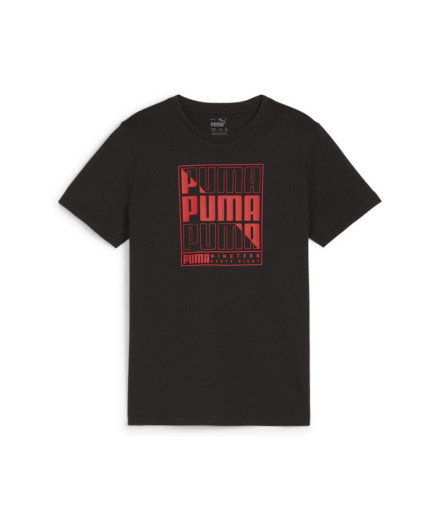 Camiseta Puma GRAPHICS Preto Infantil Camiseta Puma GRAPHICS Preto Infantil